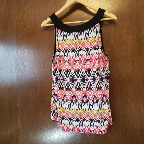 AB Studio Tie Front Sleeveless Top - Picture 2 of 4